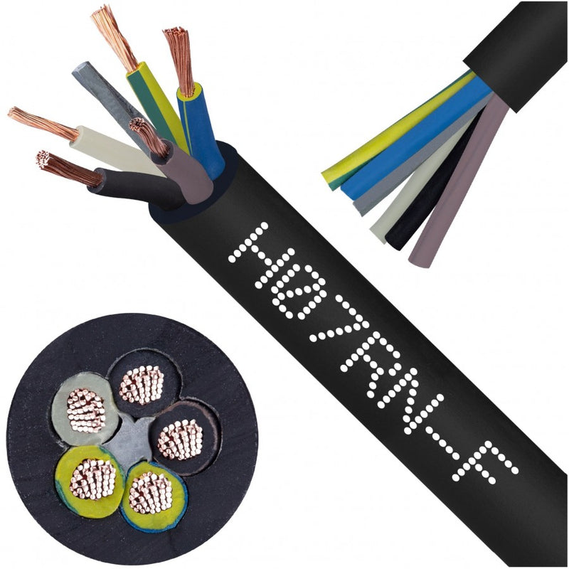 Rubber kabel 5 x 4 mm2 Type H07RN-F (neopreen) 50 meter