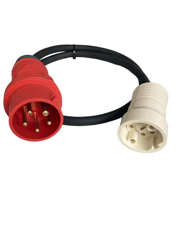 PROLEDPARTNERS® professionele Verloopkabel CEE16 Amp [man]  naar Contra Perilex stekker [vrouw] 5 polig 5x2.5 .