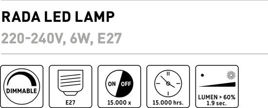 Calex Lichtbron E27 XXL - - Grijs