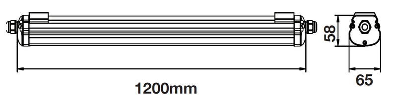 ✅ PROLEDPARTNERS® LED AMATUUR - IP65 LED armatuur 120 cm 36W 2880lm 4000K neutraal wit en koppelbaar.