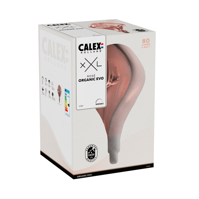 Calex XXL Organic EVO LED Lamp Rose  E27  6W Dimbaar incl btw