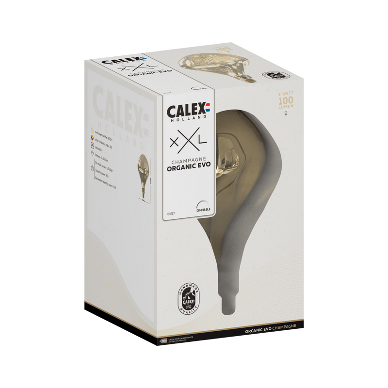 Calex XXL Organic EVO LED Lamp Champagne - E27 - 6W - Dimbaar € 49.50 incl. btw