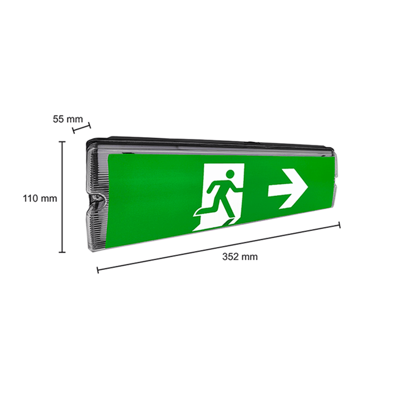 PEROLEDPARTERS® PROFFESIONELE  NOODVERLICHTING 6W  IP65  (INCLUSIEF PICTOGRAMMEN)
