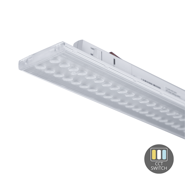 3-FASE RAILARMATUUR  150CM WIT CCT SWITCH 90° Proledpartners®