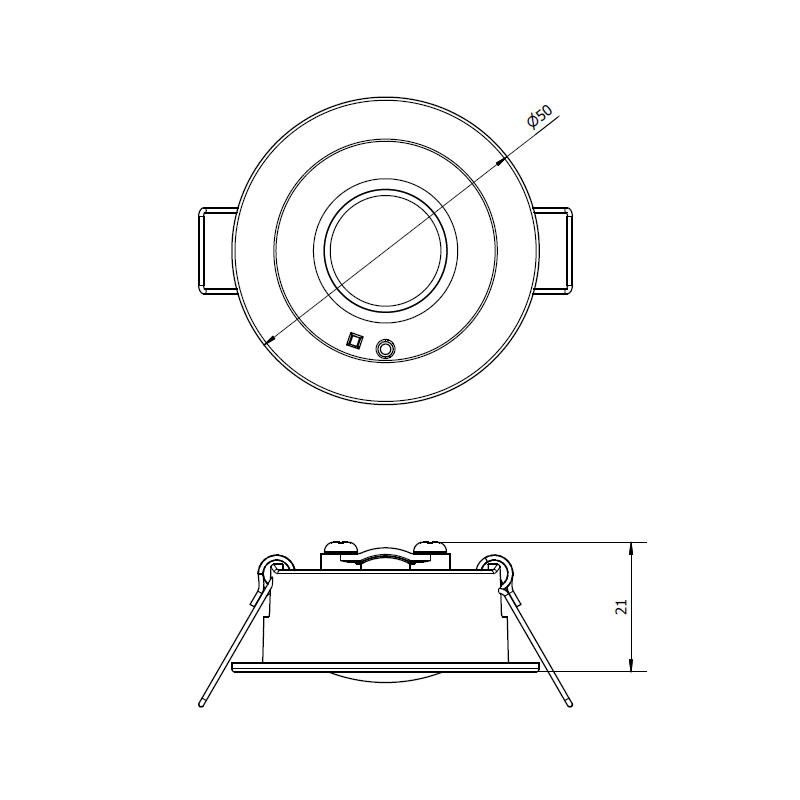 PROLEDPARTNES NOODVERLICHTING  INBOUWSPOT 1.2W WIT.