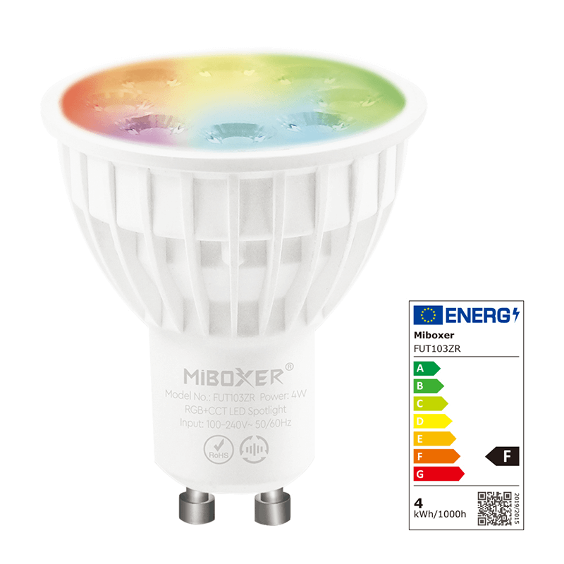 MI-LIGHT + ZIGBEE 3.0  GU10  RGB+CCT SPOT  4W Proledpartners.