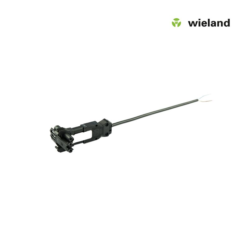 Wieland GST18I3 T-SPLITTER incl. Aansluitsnoer male 1 MM² 0,3 meter zwart