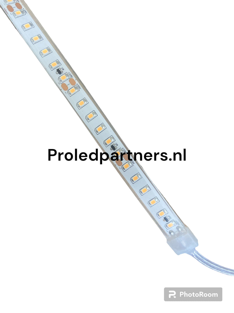 Proledpartners LED Stripmodel SMD2835 - 120 LED's per meter - 100 Lumen per meter - CCT 2700K - Warm Wit - IP65 - 24V - 9.6W/m - CRI 90