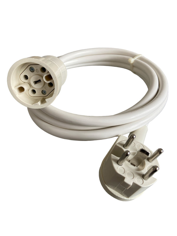 Perilex Koppelsnoer 16A Hittebestendig, 3 / 5 meter, Extra Dikke Kabel, 5x2.5mm Wit PROLEDPARTNERS®