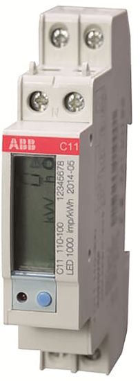 ABB 1-fase KWH meter voor DIN-rail MID-keur