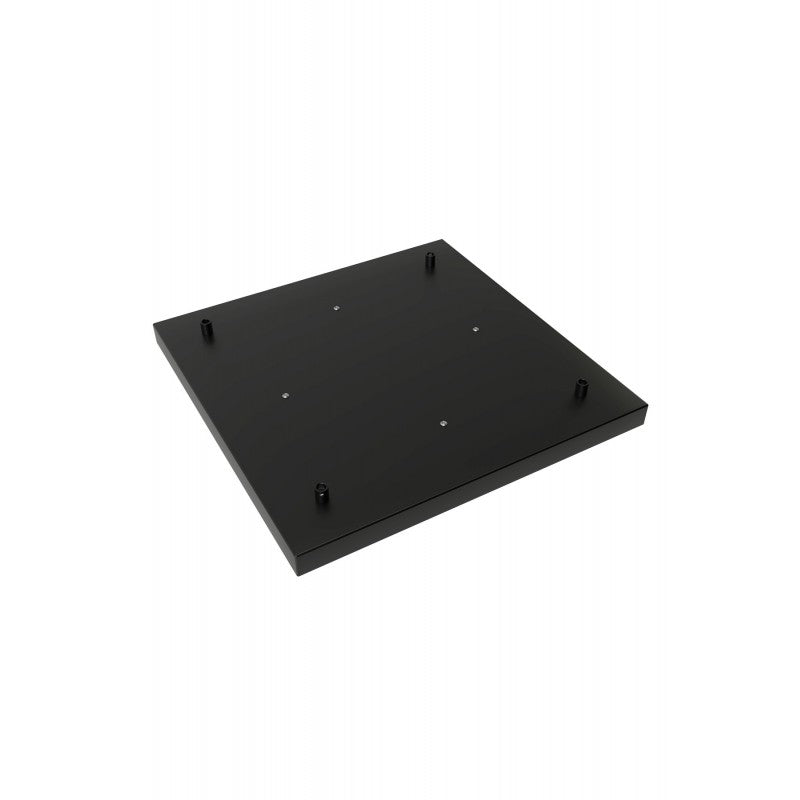 Calex metalen plafondplaat 40x40cm 4 gat. Matt black