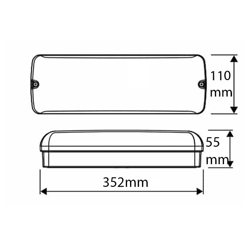 Proledpartners NOODVERLICHTING 3W  IP65 ZWART (INCLUSIEF 4 PICTOGRAMMEN.