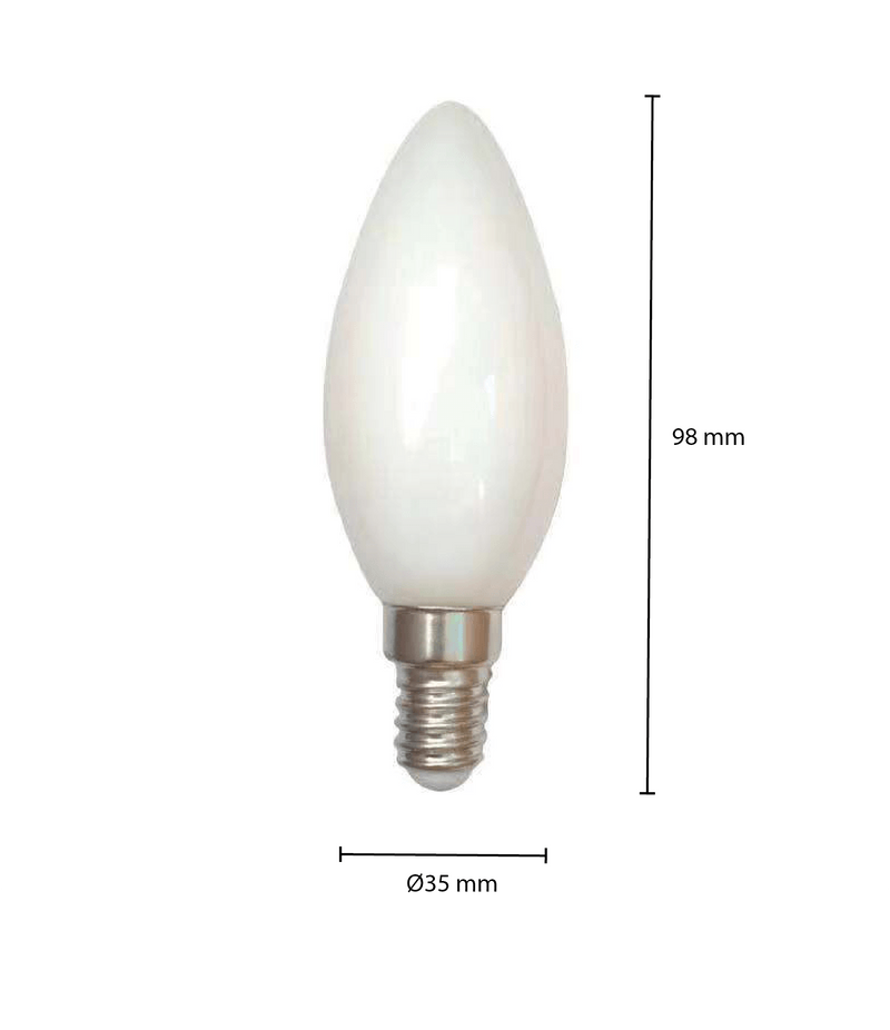 LED FILAMENT E14 KAARS MILKY 1.6W   €1.85