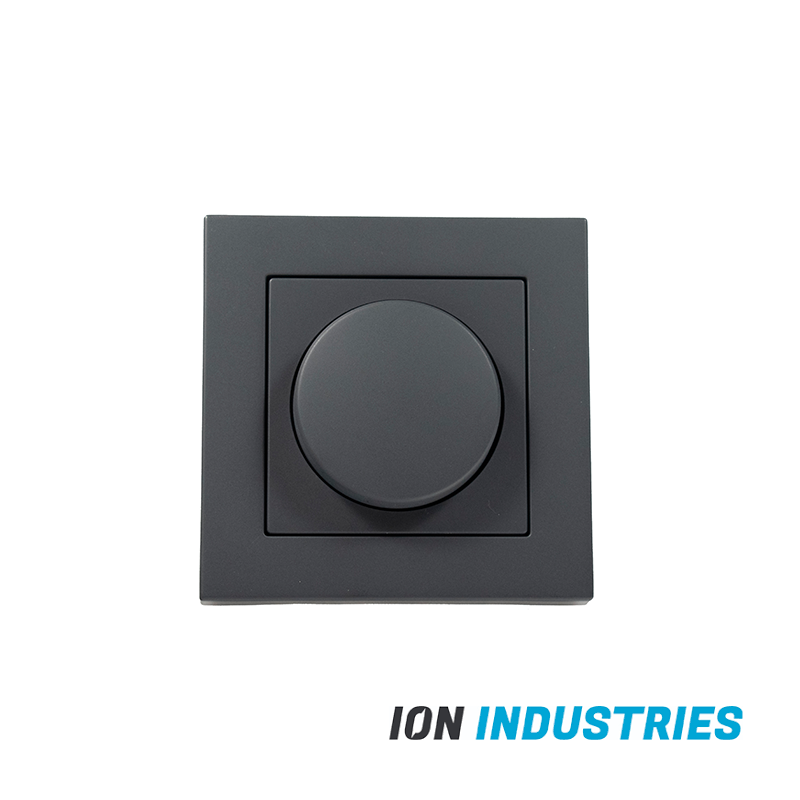 ENKELVOUDIGE DIMMER AFDEKPLAAT | MAT ANTRACIET | ION INDUSTRIES