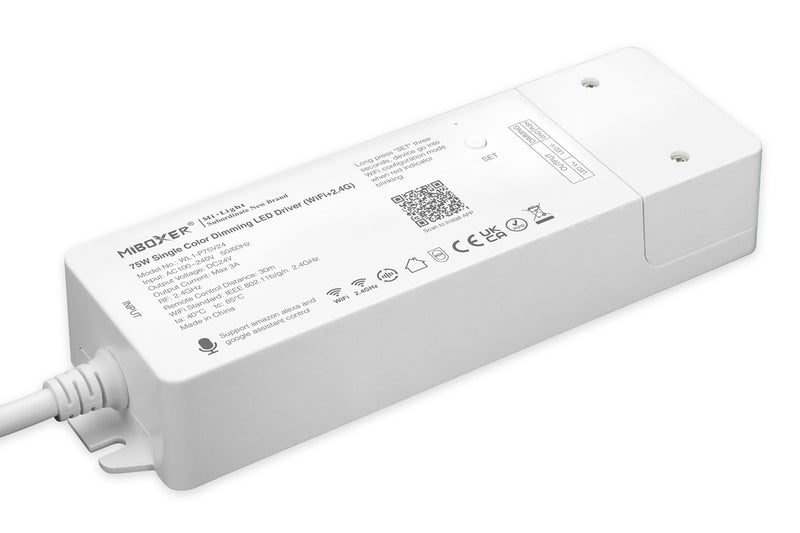Miboxer75W 24 Volt Voeding en Controller in één Single color LED strips