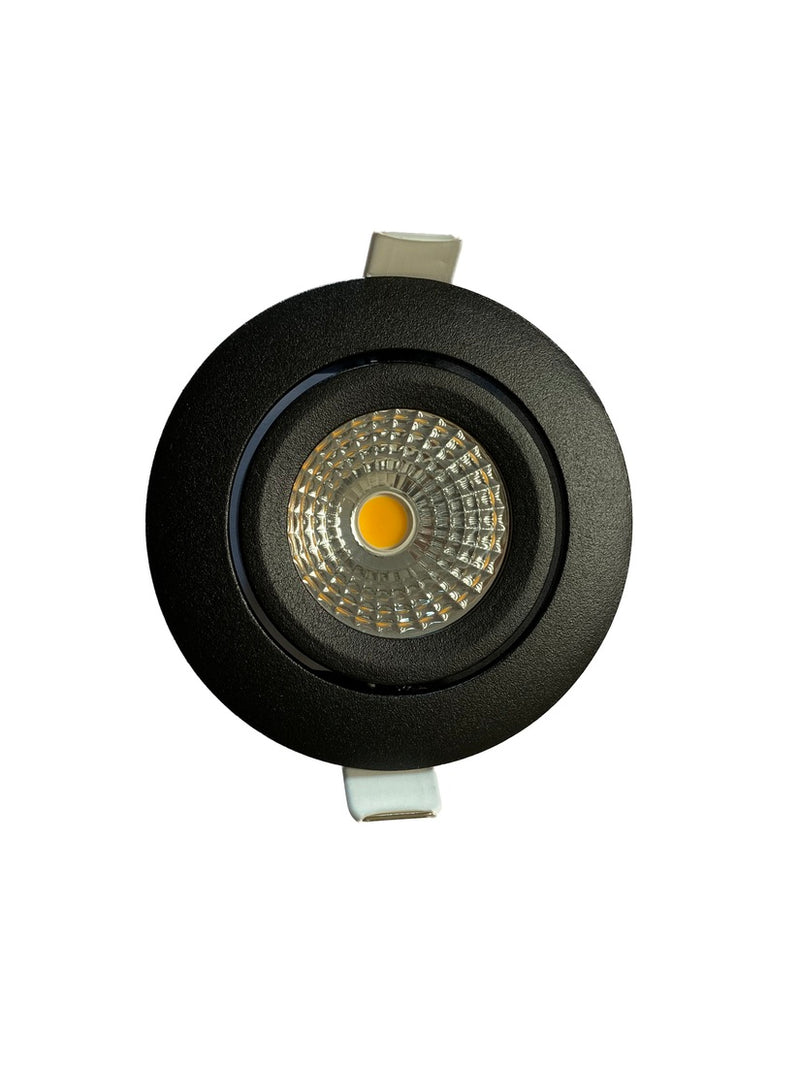 waterdichte inbouwspot dimbaar rond kantelbaar zwart - compleet met lamp en driver - IP65  € 34.95 incl
