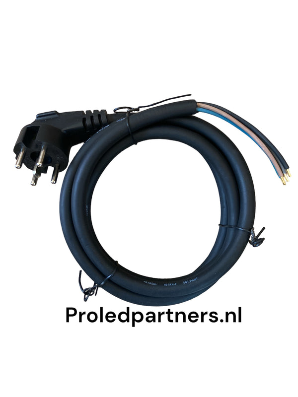PROLEDPARTNERS Perilex Kabel 5x2.5mm 2meter, Hoogwaardig & Veilig Zwart-Neopreen - HITTE BESTENDIG - KEMA KEUR - ACTIE incl. btw.